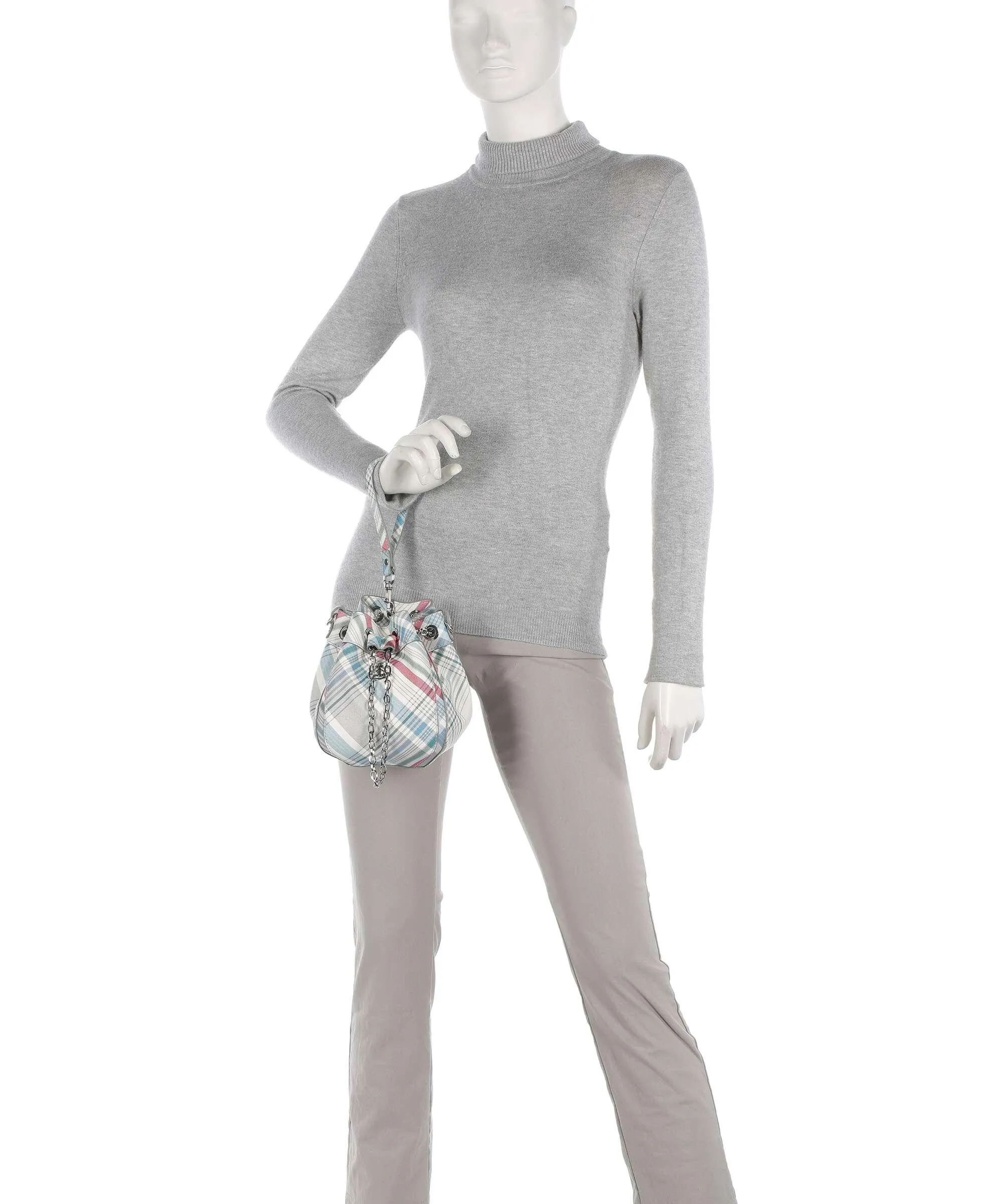 Vivienne Westwood Chrissy Saffiano Small Borsa a secchiello pelle di vitello grana multicolore  