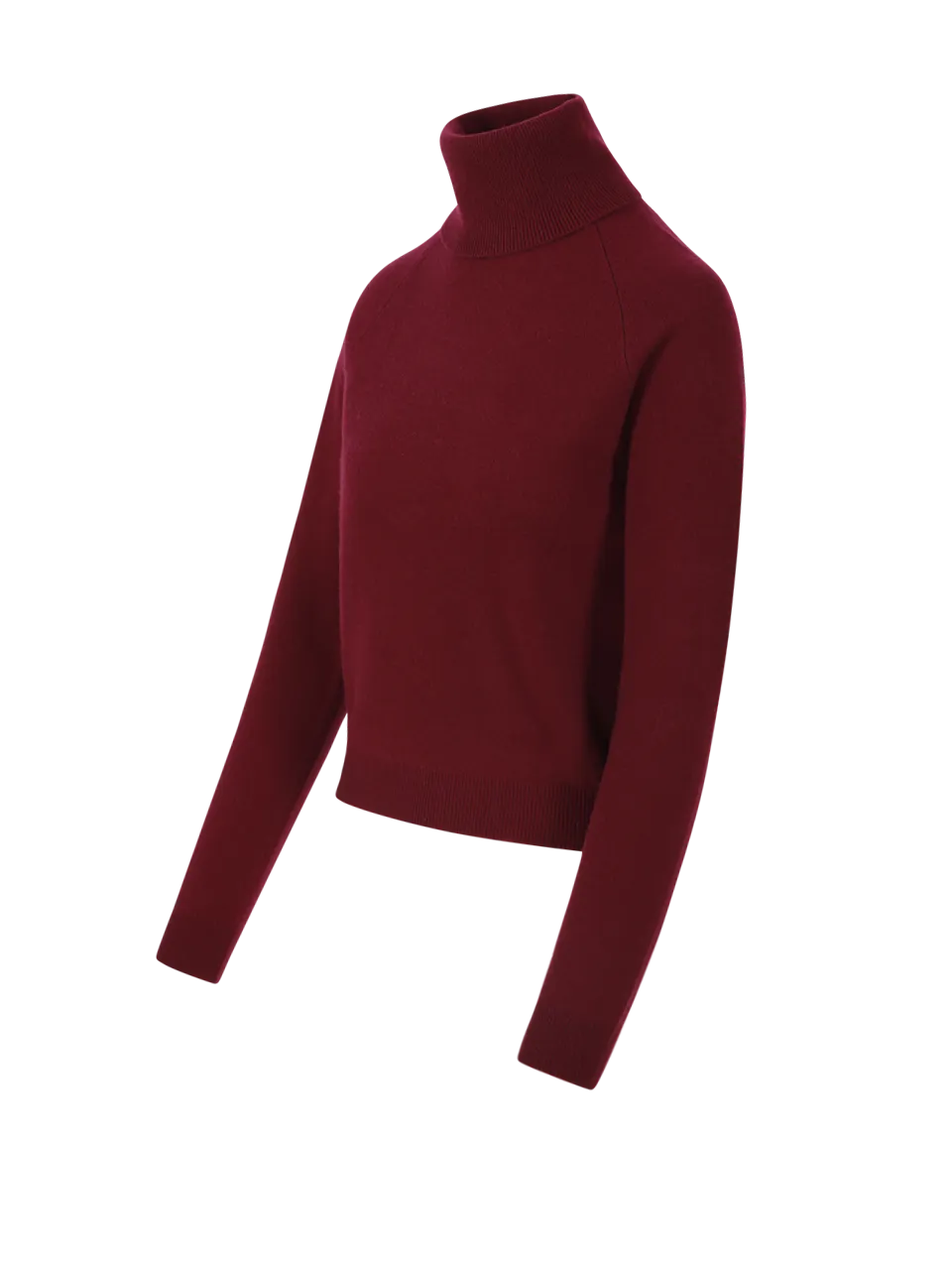 WOMAN CASHMERE COMPANY RED CASHMERE RAGLAN ROUND NECK SWEATER