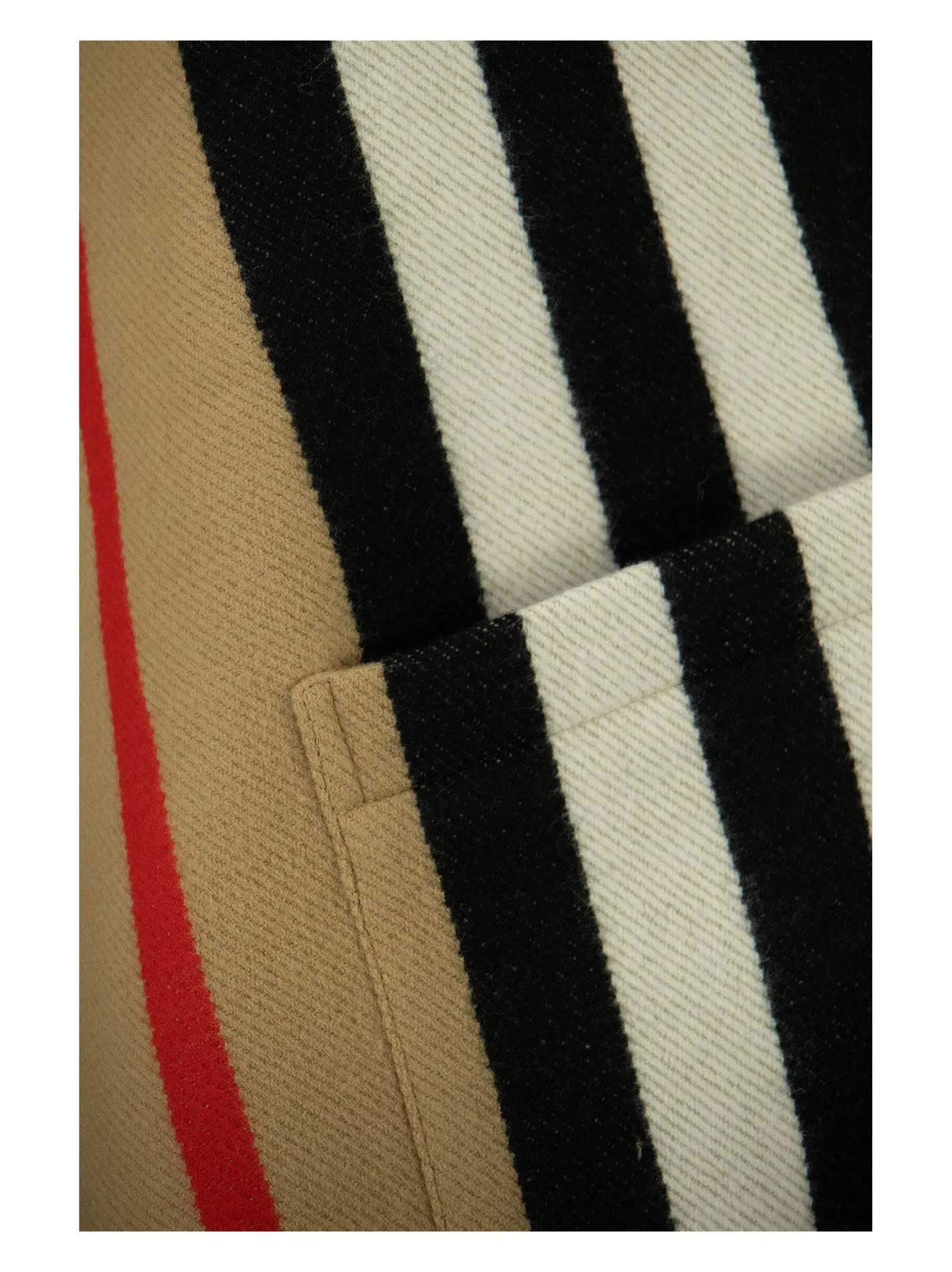 Wool and cashmere jacquard cape with iconic striped pattern