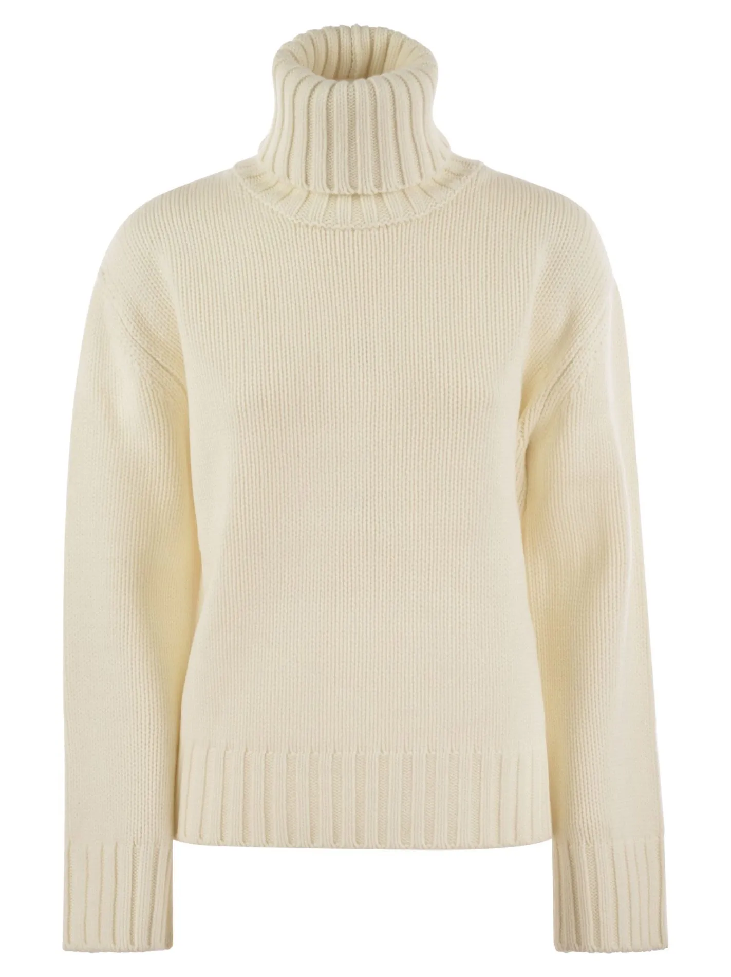 Wool, silk and cashmere blend turtleneck sweater