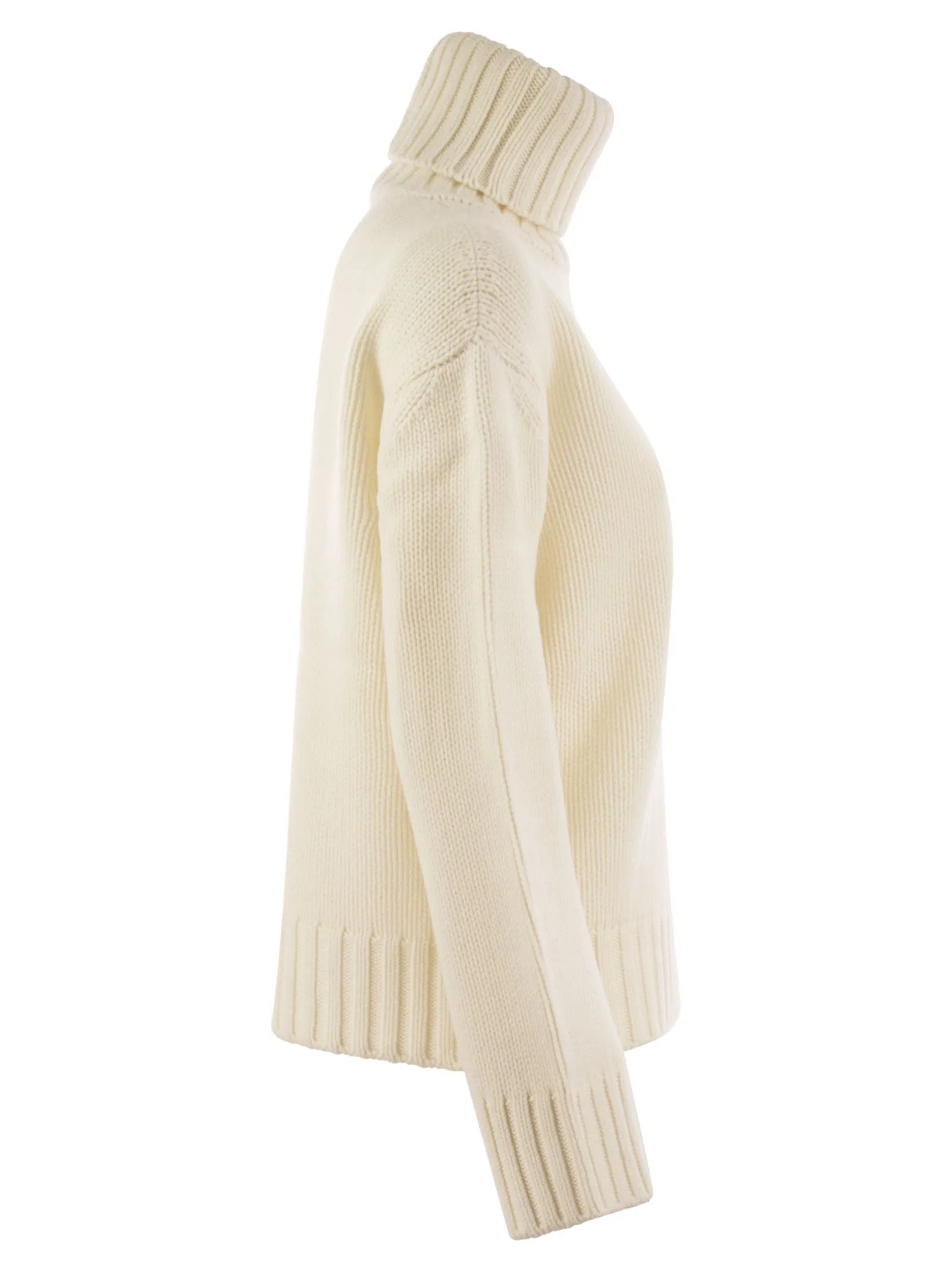 Wool, silk and cashmere blend turtleneck sweater