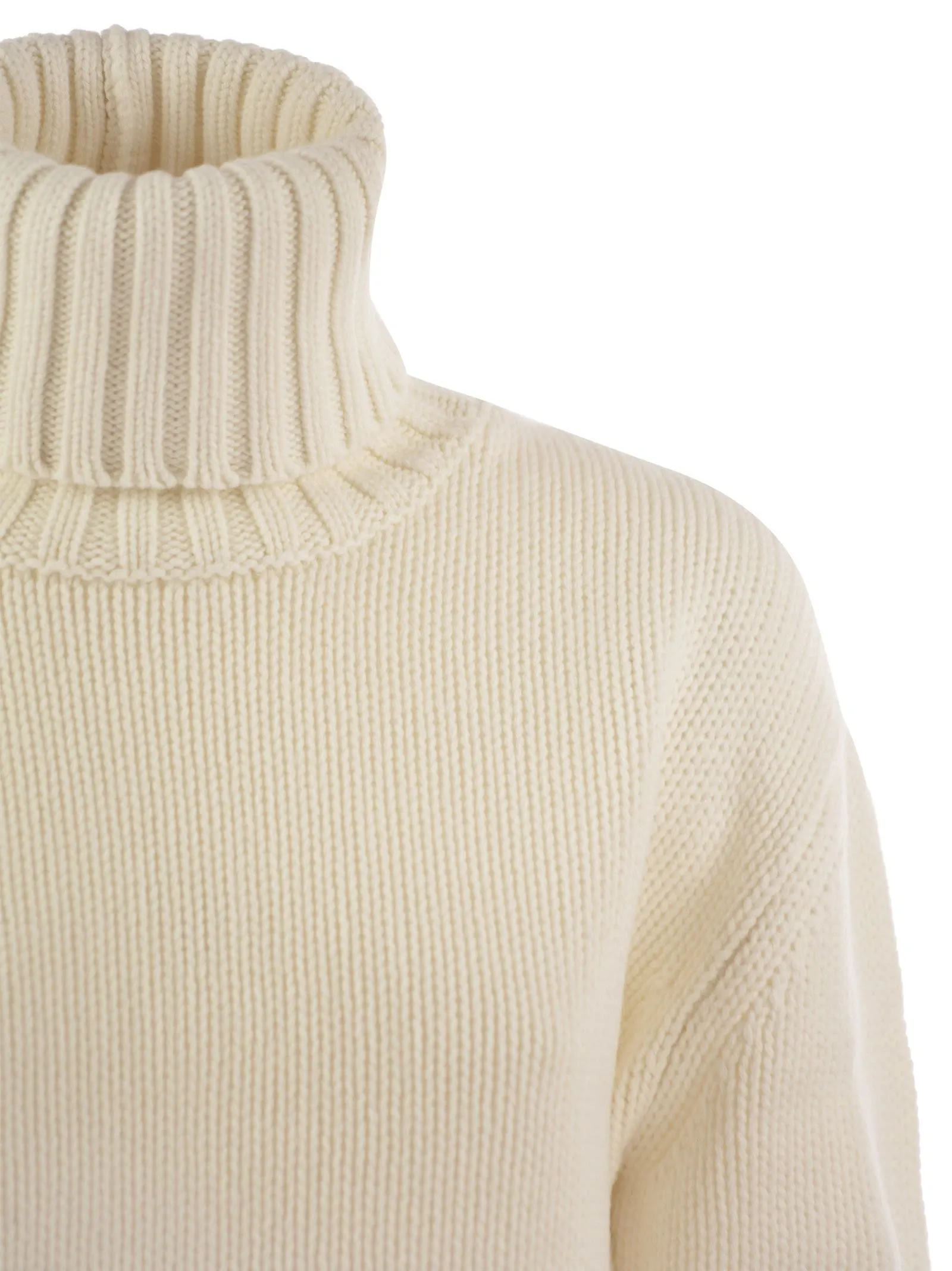Wool, silk and cashmere blend turtleneck sweater