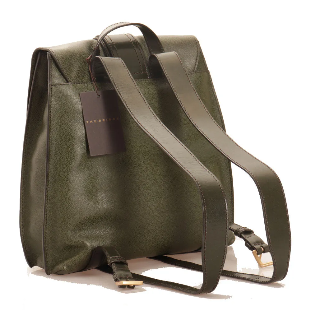 Zaino Donna con Pattina THE BRIDGE linea Bice in Pelle Verde