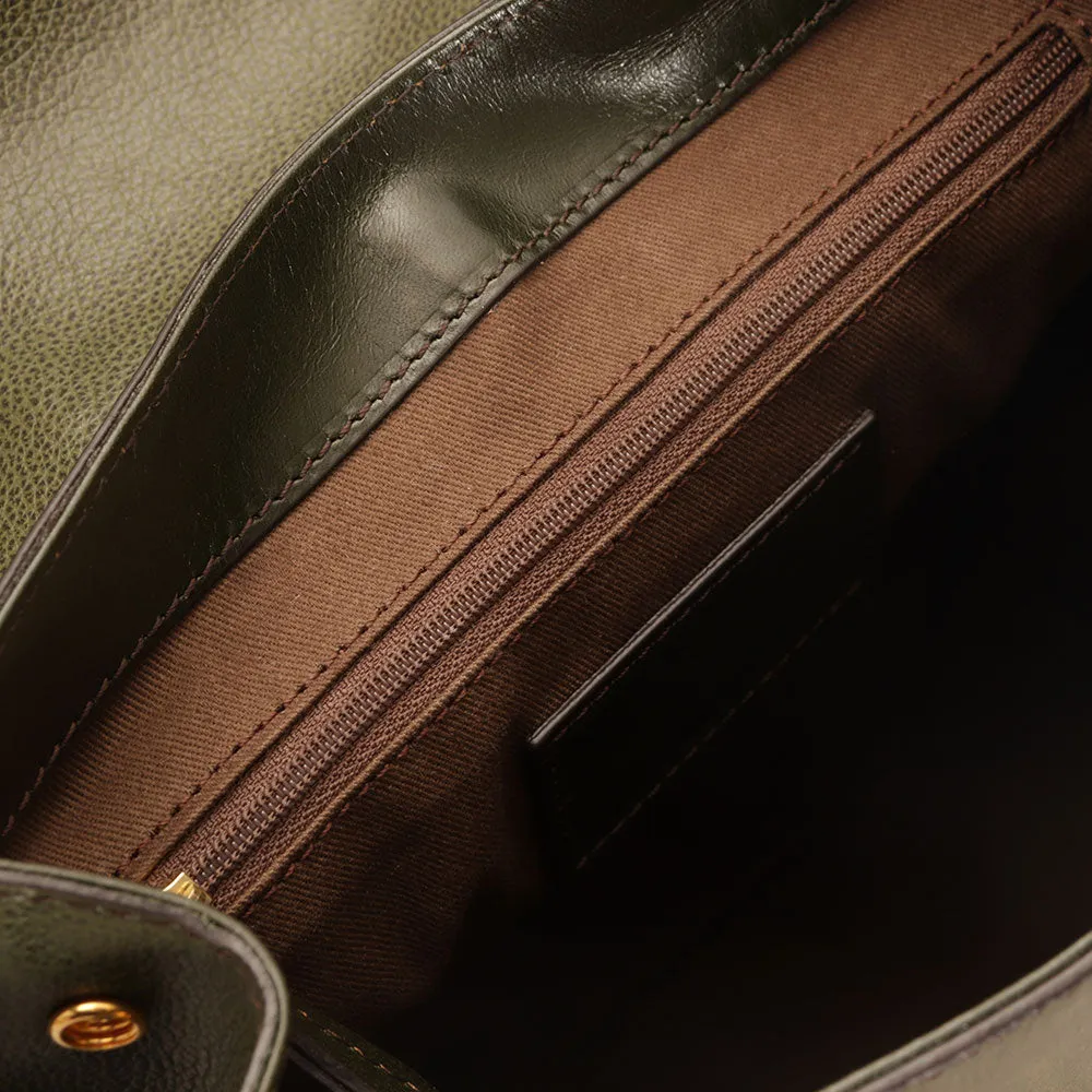 Zaino Donna con Pattina THE BRIDGE linea Bice in Pelle Verde