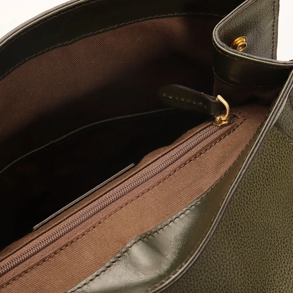 Zaino Donna con Pattina THE BRIDGE linea Bice in Pelle Verde