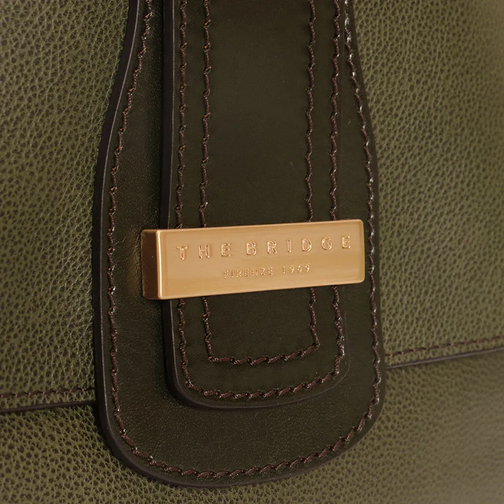 Zaino Donna con Pattina THE BRIDGE linea Bice in Pelle Verde