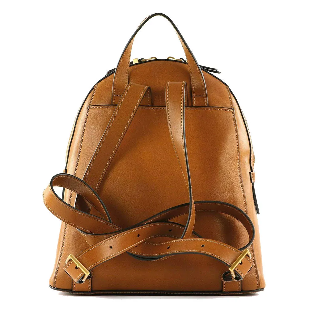 Zaino Donna THE BRIDGE linea Costanza in Pelle color Cognac