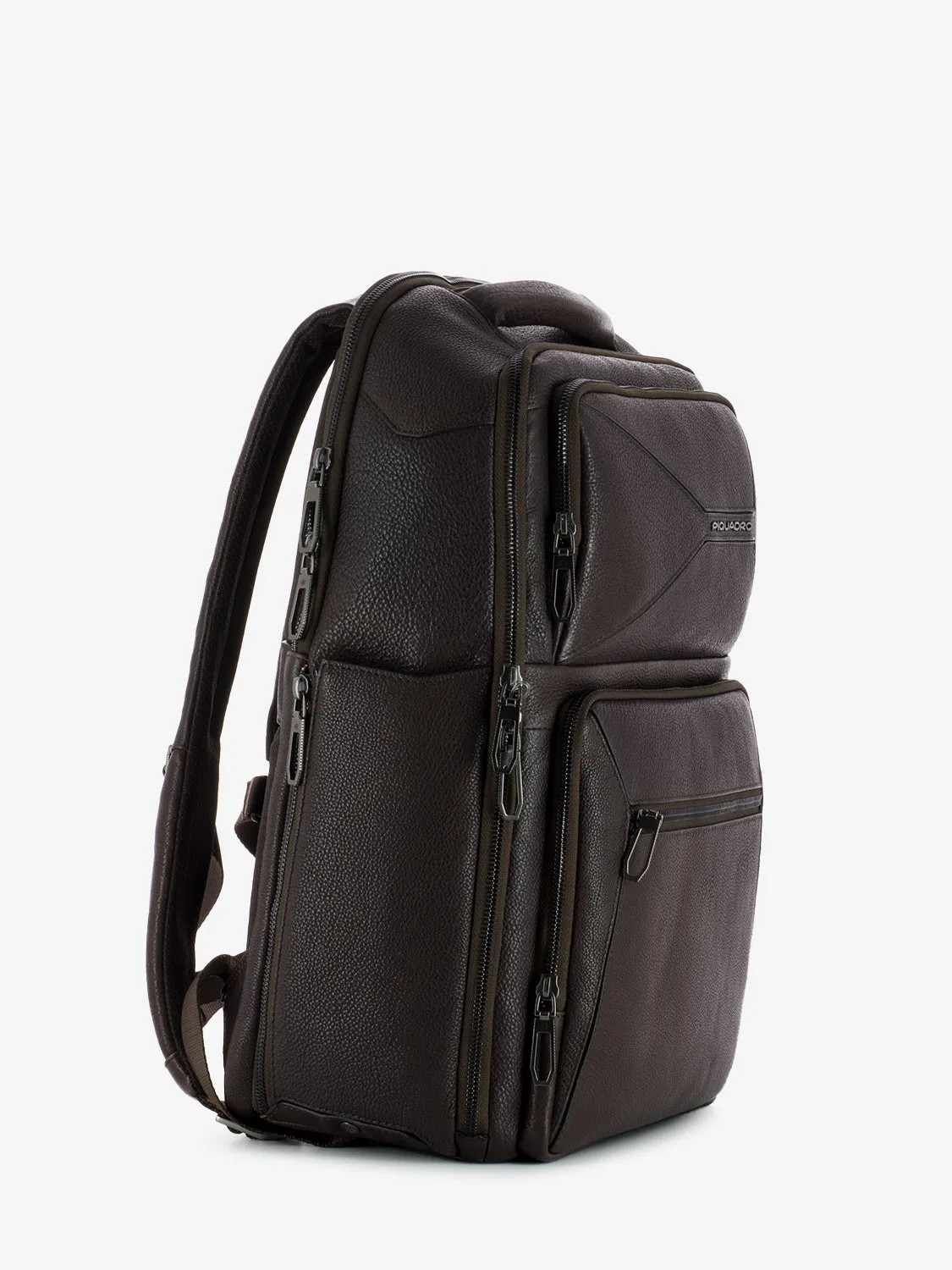 Zaino pc 15.6 in pelle marrone