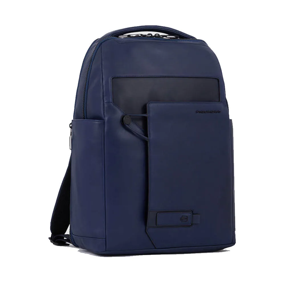 Zaino PIQUADRO porta Pc 15,6 in Pelle Colore Blu Linea Aye - CA6206W119